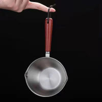 Mini olla de aceite con mango de madera, sartén de aceite de cocina multiusos para el hogar - details 0