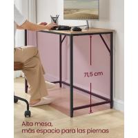Mesa de Trabajo Pequeña Industrial Ideal para Teletrabajo, Estudio, Dormitorio 60 x 135 x 76cm - details 89