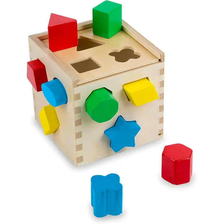 Cubo Para Clasificar Formas, Juguete Educativo para Niños, Clasificador De Formas Para Niños, Juguete de madera, Juguetes - 1