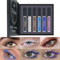 Kit de 6 Máscaras de Pestañas de Colores, Rímel de Fibra de Seda 3D - Impermeable Larga Duración y Volumen Longitud Rizado, Impermeable y Anti manchas 24h, Cosmético Maquillaje Mujeres - DNM - details 0