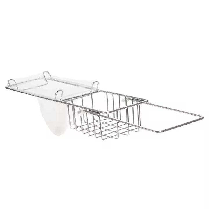 Estante de Platos Expansible para Fregadero Cesta de Secado de Platos para Fregadero Negro - 1