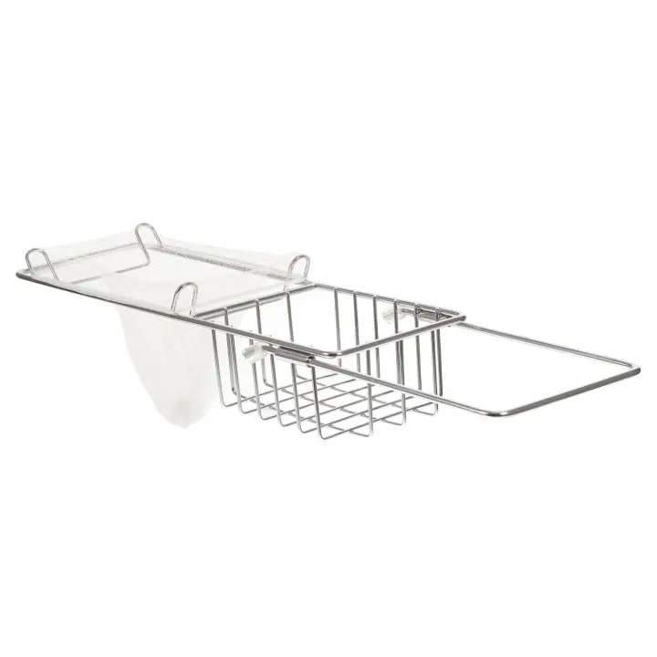 Estante de Platos Deshidratable Expandible Cesta de Drenaje para Fregadero en Negro - 1