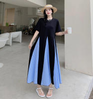 Vestido de sirena casual de talla grande con diseño de bloques de color de verano, ajuste sueltoAVestido de Talla Grande para Hermana con Falda de Personaje - details 9