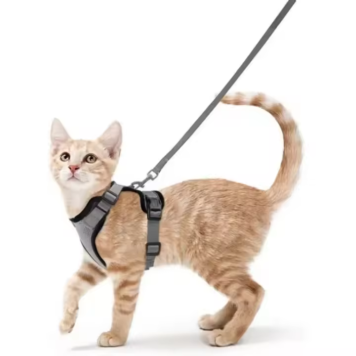ATUBAN arnés y correa para gatos para caminar, chaleco ajustable, suave a prueba de Escape, Control fácil, reflectante - 1