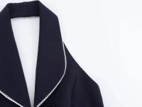 TRAFZA, camisetas sin mangas con espalda descubierta estilo callejero de verano para mujer, azul marino, cuello vuelto, sin mangas, lazo con cordones, chalecos de moda para mujer - details 4