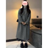 Abrigo de Lana para Mujer de Alta Gama con Estilo Hepburn Corto Tendencia de Invierno Casual con Forro de Seda - details 0