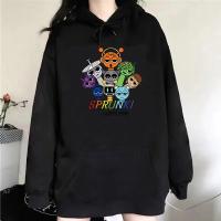 Sprunki Sudadera con capucha patrón de moda suéter de anime cómico tela suave chica hoddie jersey harajuku estilo moderno diseñador cómic - details 0