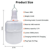 Bombilla Led de emergencia recargable portátil, lámpara con carga usb, 50W - details 8