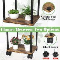 Para De 5 Niveles, Soporte Interior Con Ruedas Desmontables, De Varios Niveles Acuado Para Balcón, Jardín, Interior y Exterior - details 3