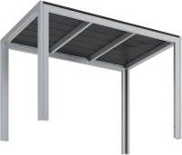 Mesa de comedor para exteriores para 6 personas, rectangular, de metal de aluminio, resistente a todo tipo de clima, mesa de patio con listones de 110x70x73 cm para terraza, patio trasero, césped y jardín - details 14