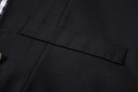 Chaleco de Dos Piezas de Moda para Hombres en Otoño Cuello en V, Tela de Poliéster, Traje a Cuadros de Colorido, Estilo Británico Casual Vintage Gentleman Leisure - details 9