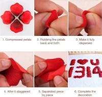 Pétalos de Rosa Artificiales 6000/100Pcs Rojo, Blanco, Oro Ideal para Bodas Románticas y Fiestas - details 6
