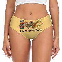 Bragas breves personalizadas de paz y tacos Venezuela para mujer, ropa interior elástica transpirable - details 0