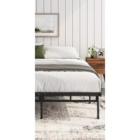 Cama de Metal Plateforma Longitud de 150x200 cm, Altura de 36cm, Almacenamiento de Almacén Bajo de la Cama Negro - details 3