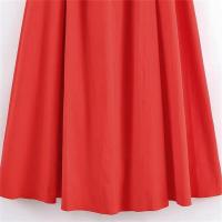 Vestido largo de verano con cuello en V y espalda descubierta, moda femenina, Color sólido con cinturón suelto - details 6