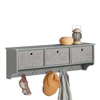 Zapatero 2 Puertas Armario de Entrada Zapatero con cajón Grande Gris 80 x 25 x 108 cm ES - details 10