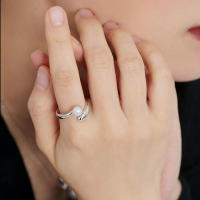 Anillo Abierto de Plata de Ley S925 para Mujer, diseño en forma de Oso elegant Anillo ajustable regalo perfecto para ella - details 1
