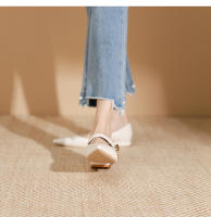 Nuevo Xiaoxiangfeng, hebilla de una palabra, tacón único puntiagudo, zapatos individuales, zapatos Lizhen - details 21
