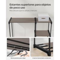 Perchero de Ropa de Gran Capacidad Diseño de Secciones para Colgar Ideal para Dormitorio Salón Lavandería - details 1