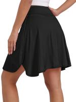 Pantalones cortos de yoga rojos de cintura alta para mujeres con bolsillos - Diseño elegante de dos tonos para deportes y actividades al aire libre, material rápido y transpirable, perfecto para correr, bailar, tenis, bádminton, golf, pantalones cortos - details 23
