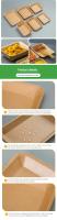 Plato desechable para barbacoa, bandeja, plato comercial, bandeja Rectangular Kraft, vajilla, bandeja de papel para comida, 100 Uds. - details 6