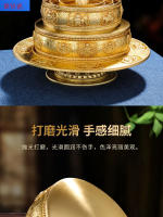 Huibao Manzha latón imitación Nepal ocho tallas propicias juego completo de reparación tibetana Mancha Luo placa Manda de 13cm - details 4