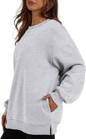 Sudadera holgada de manga larga con cuello redondo para mujer - details 5