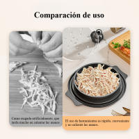 Picadora de Pollo Máquina de Cortar y Estofar Manual con Tapa Transparente - details 2