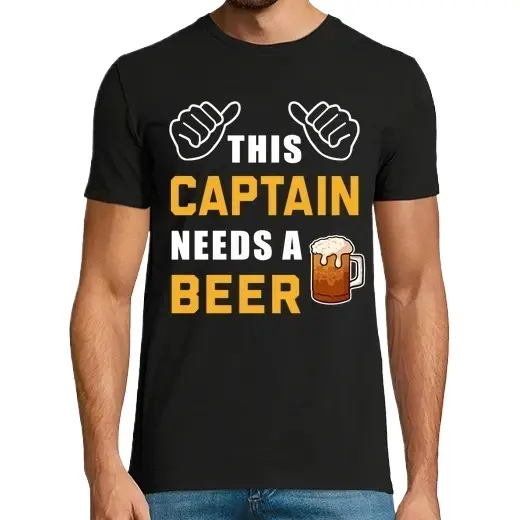capitán regalo canotier barco y cerveza Camisetas CERVEZA,Pack Regalo Camiseta Personalizada - 1