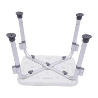 Silla de ducha con reposabrazos y respaldo, taburete de baño para personas mayores, silla de ducha, altura regulable - details 7