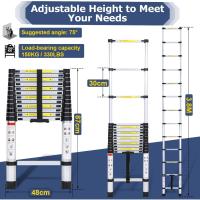 Escalera Telescópica de Aluminio de 5m Portátil, Desmontable, Antideslizante, Extensible, Multiusos, Carga de 150kg Mejoras del Hogar y Herramientas - details 80