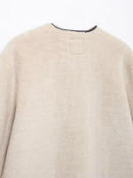 TRAFZA-Chaqueta de piel gruesa con hebilla de cuerda para mujer, abrigo holgado de manga larga con bolsillo, Simple y cálido, invierno, nueva moda - details 9
