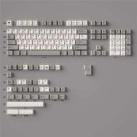 Retro Japanese Katakancaps Gray White 144 Keys Cherry Profile Keycaps Side Engraved PBT Sublimation For nical Keyboard - details 0
