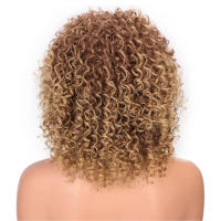 Peluca Afro rizada corta con flequillo, pelo suave sin daño, transpirable, sin olor, para disfraz de fiesta de Halloween, Cosplay - details 6