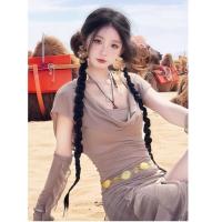 Extensiones de cabello trenzado largo sintético, trenzas de boxeo, peluca con cabeza de bola de Hip Hop, Clip de garra, trenzas torcidas naturales, cola de caballo para mujeres/niñas - details 3