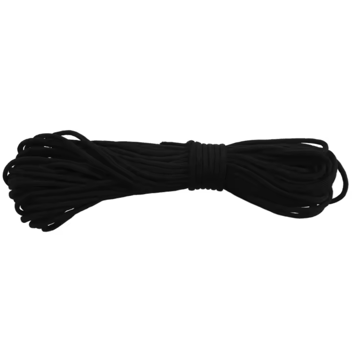 Cuerda de 5mm de diámetro, cordón negro para tienda de campaña - 1