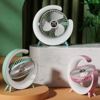 Xiaomi-ventilador portátil recargable por USB, dispositivo eléctrico con LED, 7 colores, 180 ° , ajustable, 3 velocidades, para verano - details 3