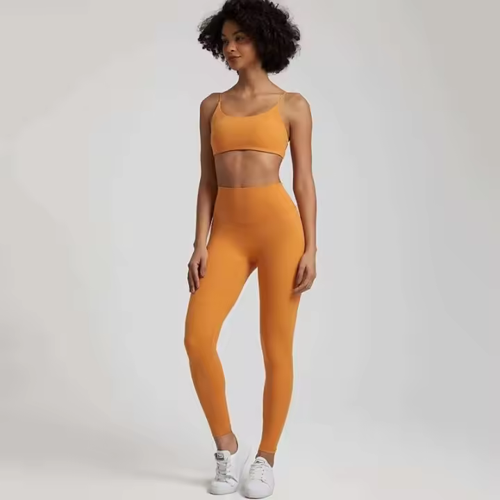 Conjunto de Dos Piezas Suave de Mantequilla Traje de Entrenamiento Bodysuit de Gimnasio - 1