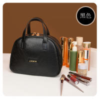 Bolsa de maquillaje Vintage de cuero encerado para mujer, gran capacidad, moderna, de alta gama, bolsa de almacenamiento portátil para el cuidado de la piel, novedad de 2025 - details 15