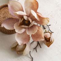 Rama de Magnolia Artificial de lujo, elegante simulación de tacto Real, Magnolia grande hecha a mano, flor falsa realista - details 8