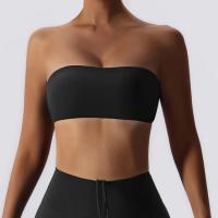Sujetador deportivo para mujer en color piel anti-deslumbramiento con forro de nylon entretela de fitness ajustado manga larga secado rápido vestido de nylon - details 2