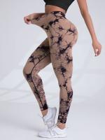 Tie Dye Sport Leggings Mujeres Scrunch Butt V-Cintura Pantalones de yoga sin costuras Fitness Running Medias - details 1