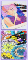 Marcador Acrílico de Doble Punta en 84 Colores Set para Estudiantes Pintura Graffiti Pincel Impermeable para Madera Cartón Vidrio - details 17