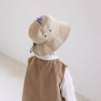 Sombrero de cubo transpirable de estilo coreano, sombrero de malla de secado rápido para verano para niños, sombrero para el sol Bordado de letras, sombrero sombreado, sombrero de pescador para niños - details 7