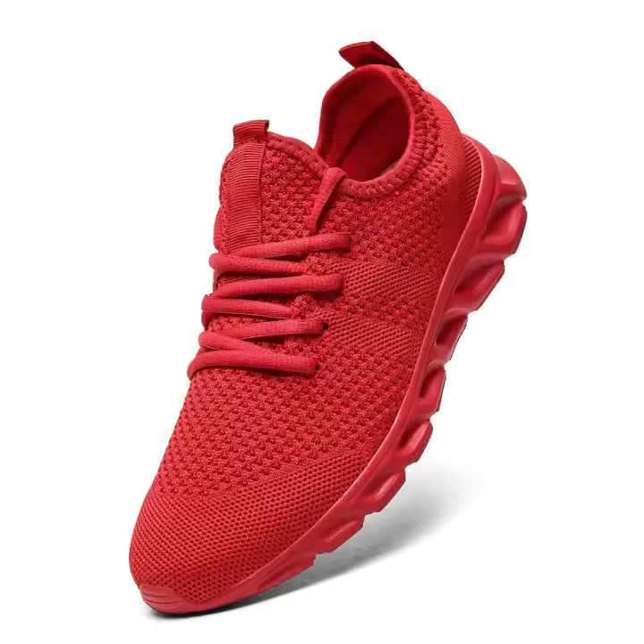 Zapatos Deportivos informales para hombre, zapatillas ligeras de malla transpirable para exteriores, color blanco y negro, para correr y trotar - 1