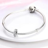 Encanto de Cuentas de Plata de Ley S925 100% Originales para Mujer Joyería DIY Material Principal de Zirconio Pulsera Ajuste de 3mm - details 4