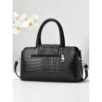 Bolso de hombro decorativo con estampado de cocodrilo de moda, bolso de viaje elegante de gran capacidad, mochila de lujo de alta gama - details 5