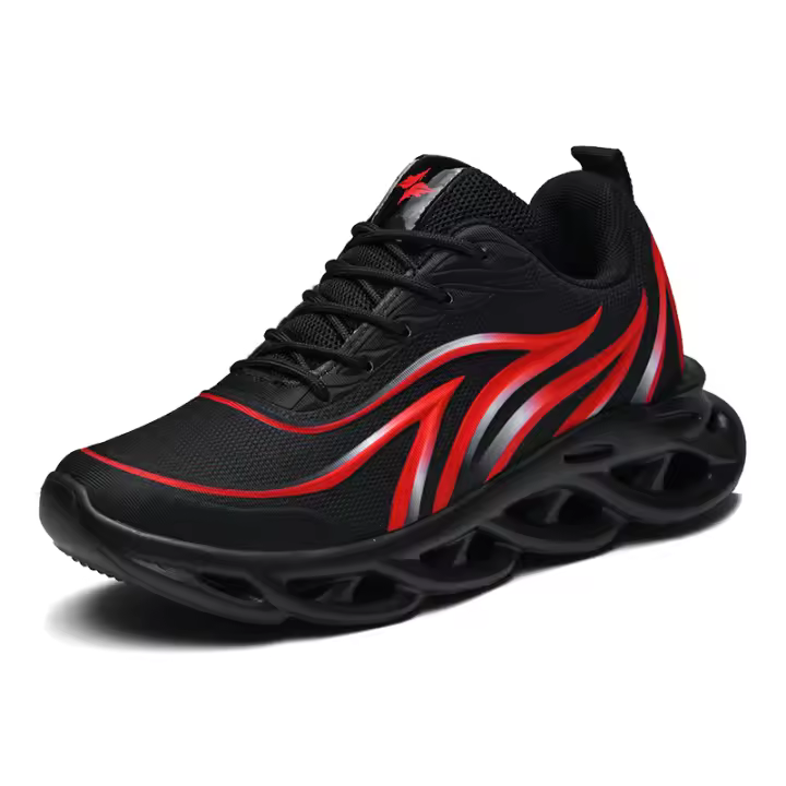 Zapatillas de correr transpirables para hombre, zapatos deportivos ligeros, a la moda, para caminar, gimnasio, trotar - 1