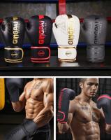 Profesional 6/8/10/12/14oz Bo PU Muay Thai MMA profesión Kickbo adultos saco de arena guantes de entrenamiento equipo - details 6