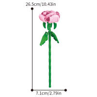Flower Branches Colorful Flower Branches Series Home Desktop Ornaments Girls Assemble Children's Building Blocks Toys - details 14